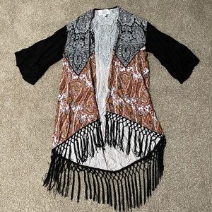Women’s Paisley Pattern Kimono Cardigan
